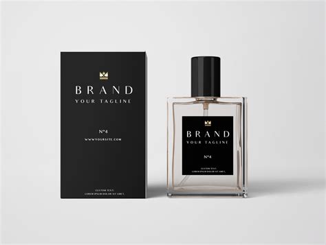 perfume bottle packaging design template etsy
